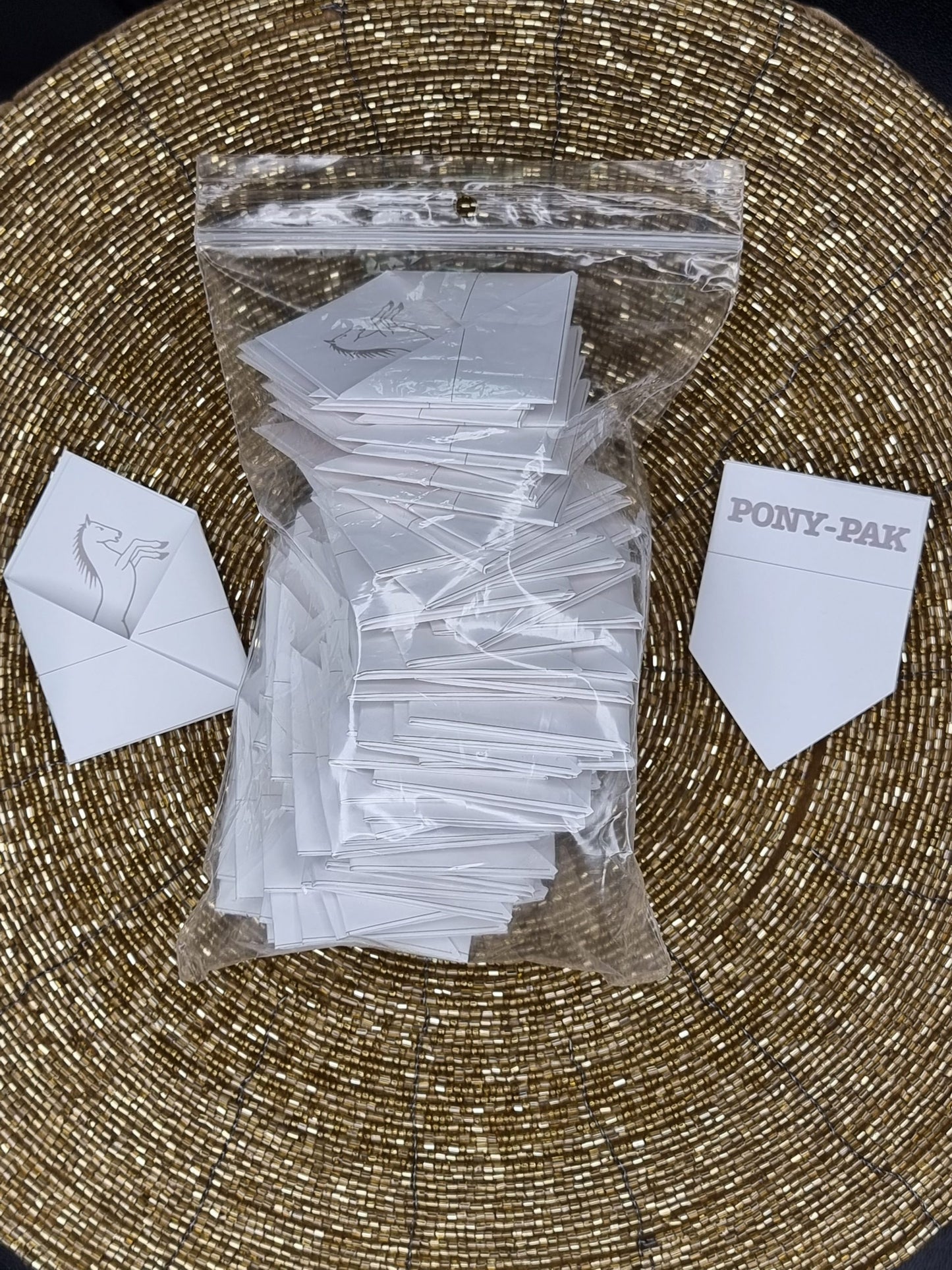 pony pak voor gevouwen. 100 voorgevouwen seals per pak.